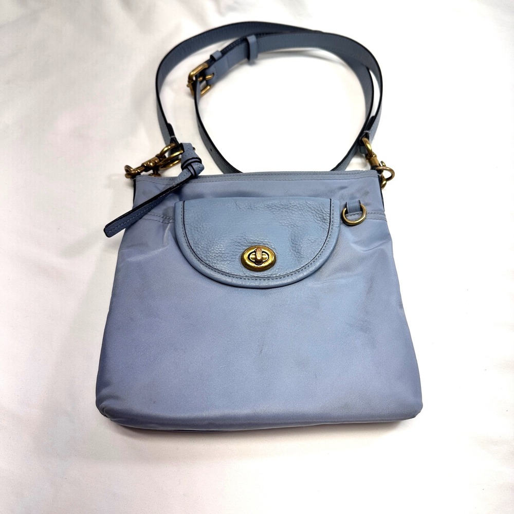 Coach Colorblock Nylon &‎  Leather Turnlock Crossbody Bag A2022-3170